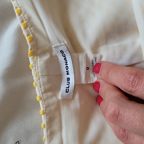 Club Monaco yellow mini skirt - Picture 3 of 7